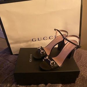 Gucci Horsebit Leather Sandal size 38